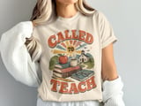 Called to Teach Retro Teacher T-Shirt, Vintage Educator Gift, Back to School Tee, Christian Teacher Appreciation Shirt, Dedicated Profession thumbnail 3
