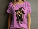 Moody Witch with Black Cat Tee thumbnail 8