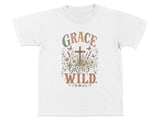 Grace Grows Wild Christian Youth T-Shirt, Boho Faith Tee, Vintage Floral Cross Design, Inspirational Religious Gift for Her, Nature Lover thumbnail 3