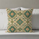 Moroccan Tile Pillow Cover, Boho Floral Cushion Case, Eclectic Global Chic Home Decor Accent Throw Pillow Case thumbnail 8