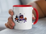 Halloween Mug, Ghost Knitting, Pumpkin, Cat, Spooky Mug, Fall Decor, Halloween Gift, Knitted, Cute Halloween, Autumn Vibes, Fun Halloween thumbnail 1