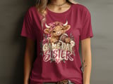 Game Day Sister Highland Cow Tee thumbnail 3