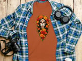 Floral Sugar Skull Catrina Tee or Sweatshirt thumbnail 17