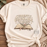 Currently Unavailable I'm Reading PNG, Vintage Bookish Sublimation Design, Floral Book Lover Shirt Graphic, Cozy Reader Clipart Download thumbnail 7