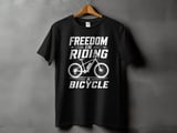 Freedom Is Riding a Bicycle | Electric Mountain Bike T-Shirt thumbnail 9