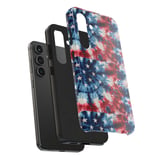 Tie Dye Tote Bag, Phone Case: Patriotic Stars, Red White Blue thumbnail 6