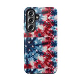 Tie Dye Tote Bag, Phone Case: Patriotic Stars, Red White Blue thumbnail 5