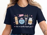 School Nurse Welcome Back T-Shirt: Ice Pack, Bandage, Crutch, Pill Bottle thumbnail 7