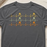 Pickleball Sport-Tek Performance Tee, Pickleball Paddle Heartbeat Pulse Lifeline Graphic, Court Apparel thumbnail 8