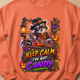 Keep Calm Randy the Raccoon Halloween Sweatshirt thumbnail 13