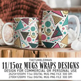 Retro Memphis Geometry Digital Size Bundle Png thumbnail 4