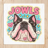 Boston Terrier Jowls T Shirt Graphic Cartoon Dog Face Illustration With Pink Lettering Artwork thumbnail 8