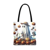 Halloween Tote Bag, Ghost Gardener, Pumpkin Patch, Spooky Season, Fall Decor, Halloween Decor, Cute Ghost, Halloween Party, Autumn Vibes thumbnail 2