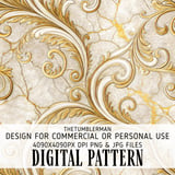 Golden Floral Swirl Tumbler Design, Digital Papers, Watercolor Backgrounds, Floral Junk Journal, Printable Tumbler Png, Scrapbooking thumbnail 13