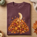 Dog in Autumn Leaf Pile Tee thumbnail 7