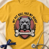 My Pit Bull Has My Heart Tee | Pit Bull Lover Shirt | Pittie Mom Gift | Dog Lover Apparel thumbnail 3