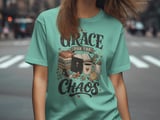 Grace For The Chaos Other, Christian New Mom Gift, Faith Baby Shower, Cozy Parenthood Design, Distressed Scripture Art thumbnail 5