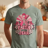 Faux Patchwork Faith Over Fear Tee thumbnail 17