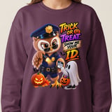 Trick Or Treat Officer Hoot the Owl Sweatshirt thumbnail 13
