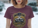 US Navy Submarine Force T-Shirt | Silent Service Emblem | Submariner Veteran Gift | Patriotic Military Apparel Tee thumbnail 2
