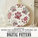 Digital Pattern, Digital Bundle, Dog Paw Print, Plaid, Heart, Seamless Pattern, Dog Lover, Fabric Design, Digital Download, Commercial Use thumbnail 3