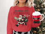 Running Late For Mahjong Christmas Print, Retro Santa Claus Holiday Art, Funny Mahjong Player Gift, Game Night Graphic Holiday Decor thumbnail 16