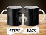Horror Mug Wrap Digital Design, Scary Creepy Face Sublimation PNG, Halloween Spooky Goth Coffee Cup Gift, Dark Aesthetic Digital Download thumbnail 8