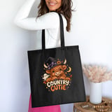 Highland Cow Halloween Sweatshirt Hoodie, Country Cutie Witch Cow Fall Tote Bag, Cute Ghost Pumpkin Autumn Graphic Spooky Season Gift thumbnail 20