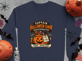 Captain Halloween Candy Quartermaster Jack O Lantern Trick Or Treat Pumpkin Graphic Crewneck Sweatshirts thumbnail 8