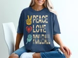 Pickleball Comfort Colors Shirt, Peace Love Pickleball, Vintage Graphic Tee Pickleball Player Gift thumbnail 4