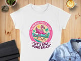 Flamingo Bocce Club T-Shirt, Let's Roll Some Balls Funny Bocce Player Tee, Tropical Beach Game Shirt, Summer Vacation Gift for Him Her thumbnail 5