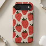 Vintage Strawberry Pattern MagSafe® Phone Case thumbnail 4