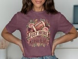 Just Here To Cheer Football Tee thumbnail 1