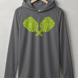 Pickleball Sport-Tek Performance Hood, Crossed Pickleball Paddles Mosaic Art Print, Lightweight Hoodie thumbnail 5
