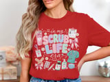 In My Scrub Life Era Coquette Bow Nurse T-Shirt: Funny ER ICU Design thumbnail 3