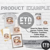 Coffee First Adulting Later PNG, Cozy Coffee Lover Sublimation Design, Funny Latte & Croissant Morning Quote Graphic for Mugs and Shirts thumbnail 12