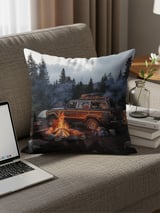 Waggy Pillows and Pillow Cases, Grand Wagoneer Camping Decor, SUV Lover Gift, Wood Panel Decor, Car Enthusiast Pillowcase thumbnail 2