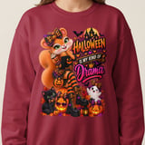 Halloween Drama Sally the Squirrel Sweatshirt thumbnail 6