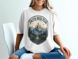Faith Over Fear Mountain Cross T-Shirt, Christian Religious Tee, Walk By Faith Hiking Nature Shirt, Inspirational Gift thumbnail 6