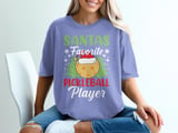 Pickleball Comfort Colors Shirt, Santas Favorite Pickleball Player, Festive Holiday Vintage Graphic Tee thumbnail 8