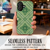 Green Folk Pattern Digital Download thumbnail 1