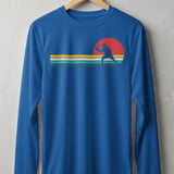 Pickleball Sport-Tek Long Sleeve Tee, Retro Vintage Sunset Player Silhouette Graphic, Sun Shield Shirt thumbnail 6