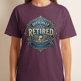 Officially Retired T-Shirt, Faux Gold Print Retirement Gift for Men, Celebrating Freedom Tee, Vintage Retirement Party Shirt thumbnail 10