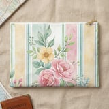 Watercolor Floral Laptop Sleeve, Romantic Peony Accessory Pouch, Shabby Chic Pastel Flower Tablet Case Gift for Her thumbnail 14