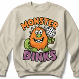 Pickleball Gildan Crewneck Sweatshirt, Monster Dinks, Court Warm Up thumbnail 6