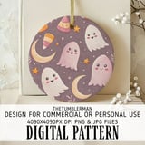 Whimsical Ghost & Candy Corn Digital Design Size Bundle Png thumbnail 3