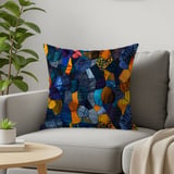 Vibrant Mosaic African Print Throw Pillow thumbnail 5