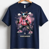 VR Rhino Gamer Shirt for Boys, Funny Virtual Reality Gaming Tee, Kids Birthday Gift, Pixo League by Farron House thumbnail 5