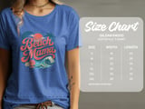 Beach Mama Retro Shirt, Vintage Tropical Beach Mama Tee, Summer Vacation Gift for Her, Coastal Mom Life Top, Groovy T-Shirt thumbnail 12