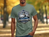 US Navy Submariner Silent Service T-Shirt, Patriotic Military Shirt, Navy Veteran Gift for Him, Anchor Dolphin Submarine Tee thumbnail 2